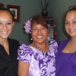 Council Member Elle Cochran with students Kamalei and Nikki